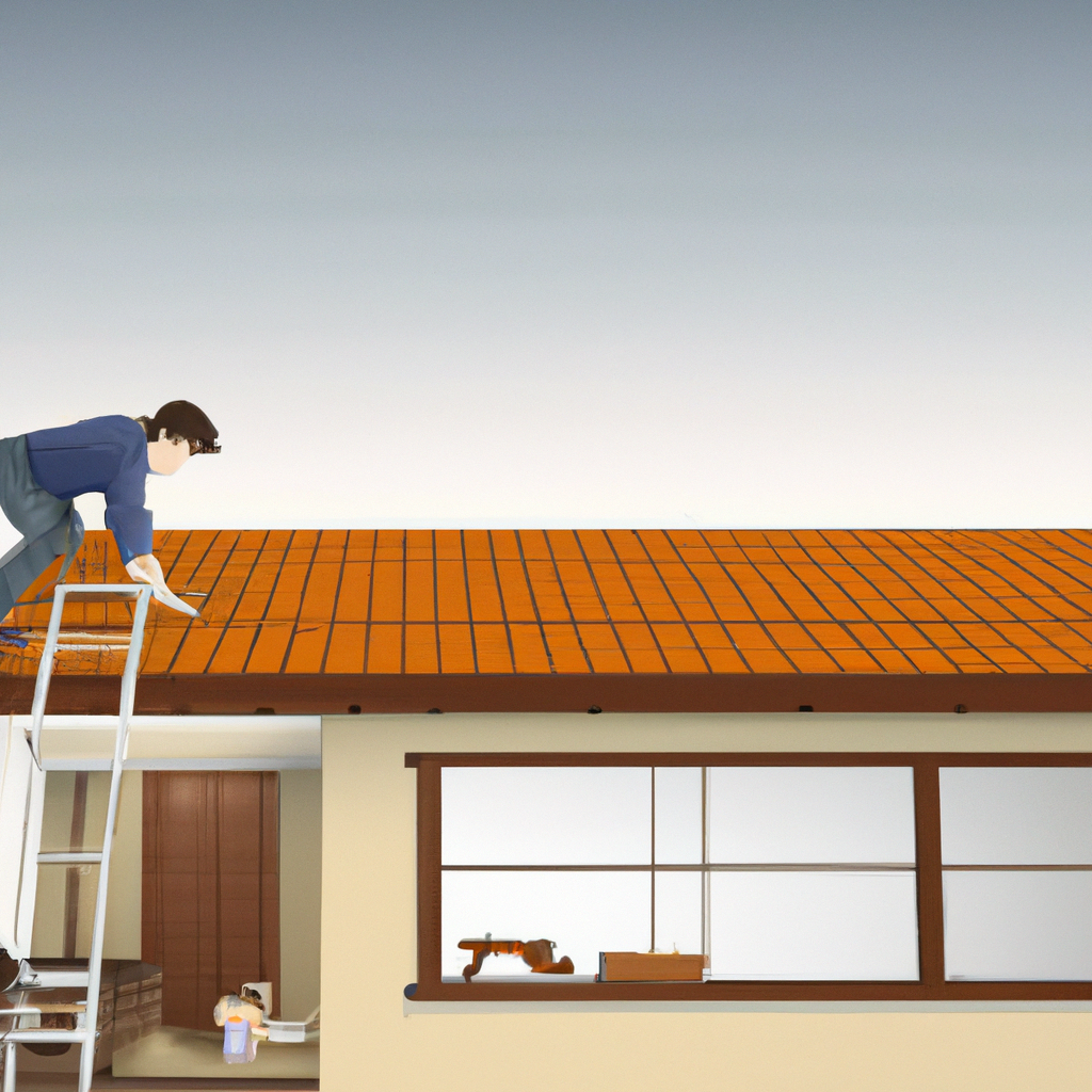 Create an image that realistically contrasts the risks of DIY roof installation versus the benefits of hiring professional roofers. On one side, depict a homeowner looking uncertain and overwhelmed on a ladder, with tools scattered around and a partially completed roof, symbolizing the challenges and risks of DIY. On the other side, show a team of professional roofers efficiently working on a roof with proper safety gear and equipment, representing expertise and reliability. The background should be a residential neighborhood to add context. Include a split-screen effect to clearly differentiate the two scenarios, and add brief text labels like 'DIY Risks' and 'Professional Assurance' to each side for clarity