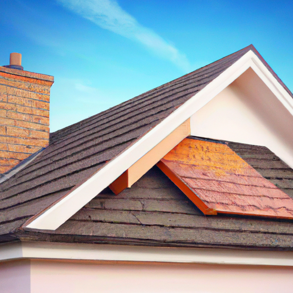 Create an image that visually depicts the concept of '5 Signs You Need a Roof Replacement.' The image should feature a residential home with a roof showcasing clear signs of wear and damage, such as missing shingles, visible leaks, sagging areas, and moss or algae growth. Include a clear, sunny sky in the background to contrast the damaged roof, and add text overlays on the image highlighting each of the five signs. The overall tone should convey the urgency and importance of roof replacement for maintaining a safe and secure home